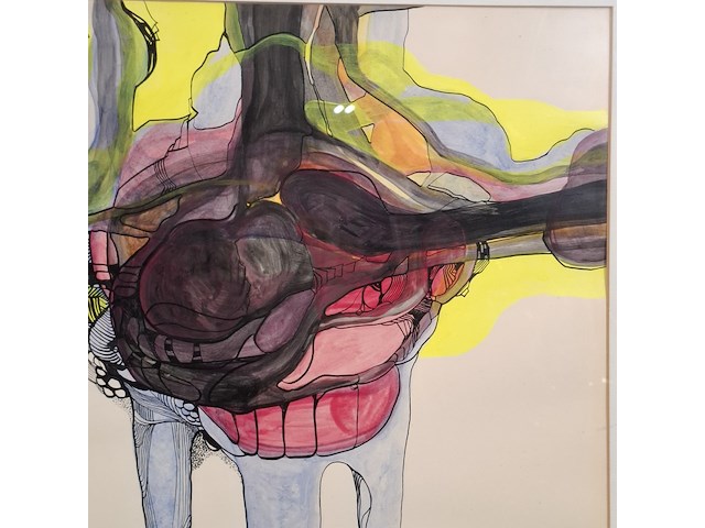 Afbeelding in lijst , l. lubbers, dreigende wolken - afbeelding 5 van  16