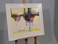 Afbeelding in lijst , l. lubbers, dreigende wolken - afbeelding 9 van  16