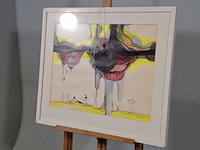 Afbeelding in lijst , l. lubbers, dreigende wolken - afbeelding 10 van  16