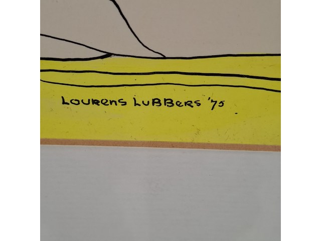 Afbeelding in lijst , l. lubbers, dreigende wolken - afbeelding 11 van  16