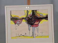 Afbeelding in lijst , l. lubbers, dreigende wolken - afbeelding 16 van  16