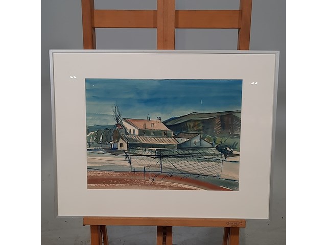 Afbeelding in lijst, leo collard, spaans dorp - afbeelding 1 van  8