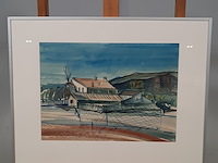 Afbeelding in lijst, leo collard, spaans dorp - afbeelding 1 van  8