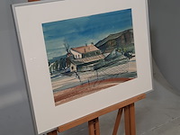 Afbeelding in lijst, leo collard, spaans dorp - afbeelding 2 van  8