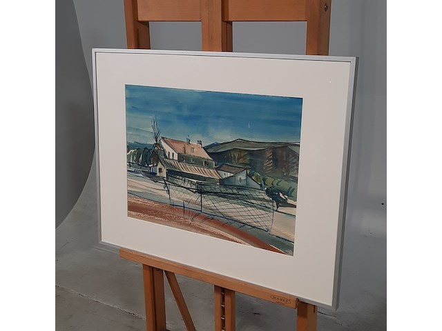 Afbeelding in lijst, leo collard, spaans dorp - afbeelding 3 van  8