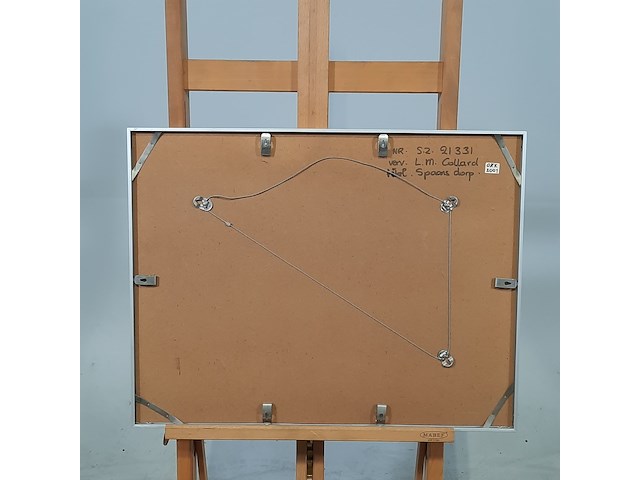 Afbeelding in lijst, leo collard, spaans dorp - afbeelding 7 van  8