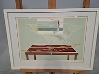 Afbeelding in lijst, leon wildenburg, vreemd spel, 1974