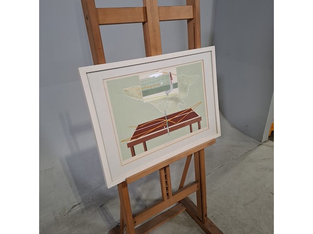 Afbeelding in lijst, leon wildenburg, vreemd spel, 1974 - afbeelding 2 van  9