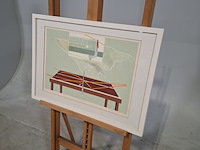 Afbeelding in lijst, leon wildenburg, vreemd spel, 1974 - afbeelding 3 van  9