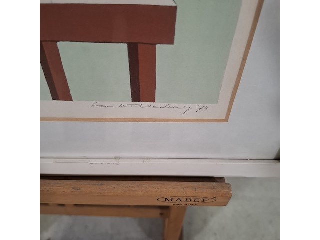 Afbeelding in lijst, leon wildenburg, vreemd spel, 1974 - afbeelding 5 van  9