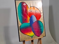 Afbeelding in lijst, maya wildevuur, ballonnen, 1990, gemengde techniek - afbeelding 2 van  7