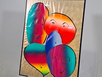 Afbeelding in lijst, maya wildevuur, ballonnen, 1990, gemengde techniek - afbeelding 3 van  7