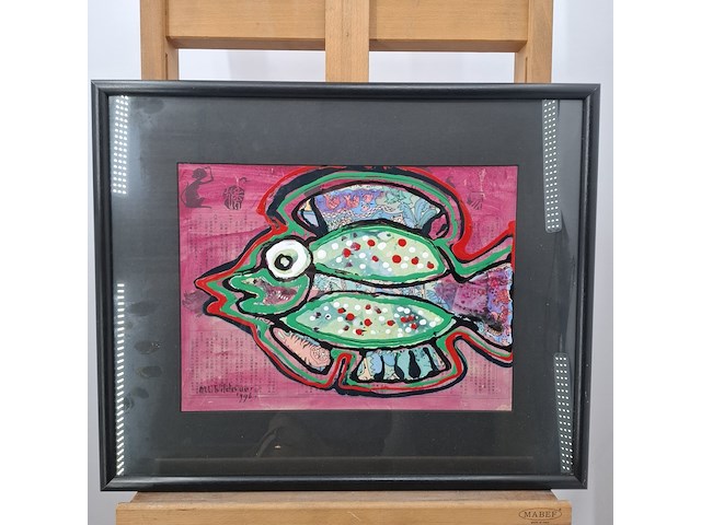 Afbeelding in lijst, maya wildevuur, vis klein 3, 1996 - afbeelding 4 van  11