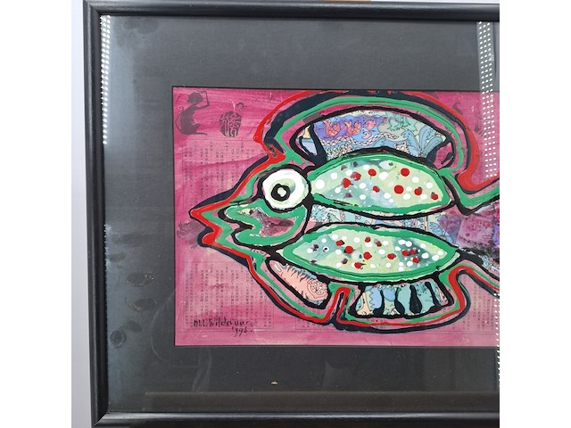 Afbeelding in lijst, maya wildevuur, vis klein 3, 1996 - afbeelding 5 van  11