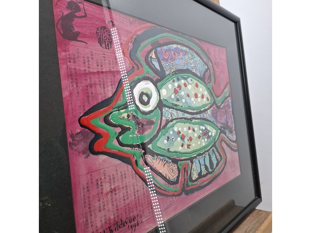 Afbeelding in lijst, maya wildevuur, vis klein 3, 1996 - afbeelding 8 van  11