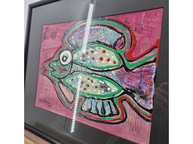 Afbeelding in lijst, maya wildevuur, vis klein 3, 1996 - afbeelding 9 van  11