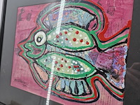 Afbeelding in lijst, maya wildevuur, vis klein 3, 1996 - afbeelding 9 van  11