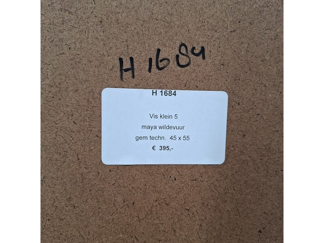 Afbeelding in lijst, maya wildevuur, vis klein 5, 1996 - afbeelding 3 van  11