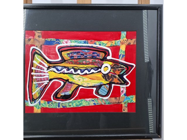 Afbeelding in lijst, maya wildevuur, vis klein 5, 1996 - afbeelding 6 van  11