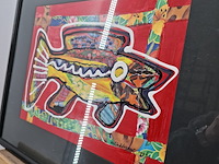 Afbeelding in lijst, maya wildevuur, vis klein 5, 1996 - afbeelding 8 van  11