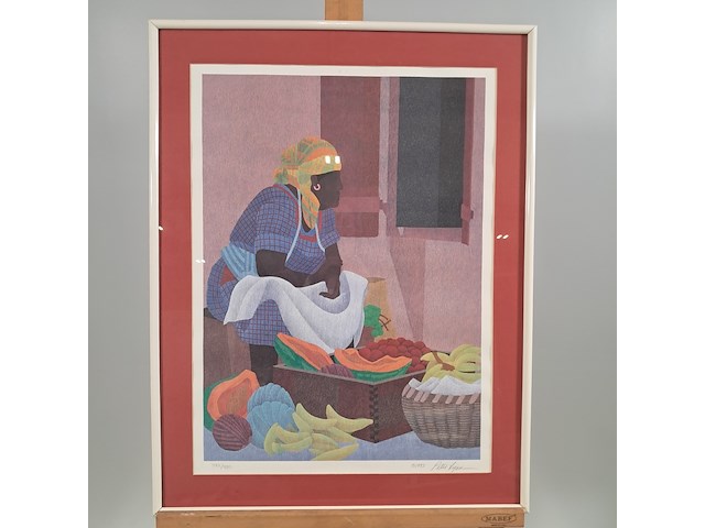 Afbeelding in lijst, peter lin, donkere vrouw - afbeelding 1 van  7