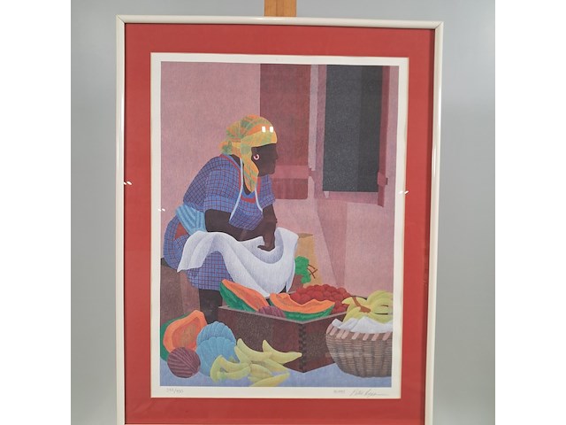 Afbeelding in lijst, peter lin, donkere vrouw - afbeelding 2 van  7