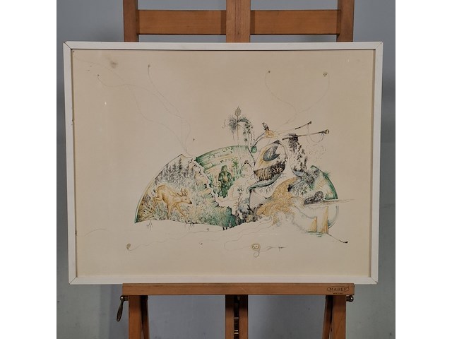 Afbeelding in lijst, r. groenendijk, compositie natuur - afbeelding 1 van  14