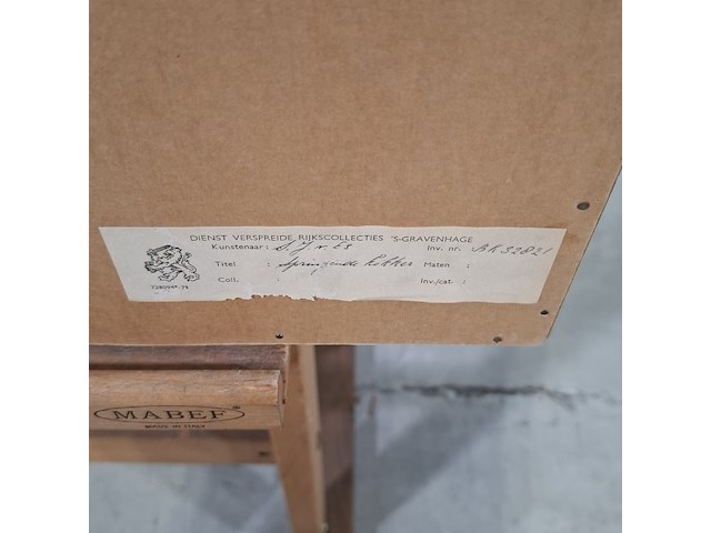 Afbeelding in lijst, sonja van es, springende kikker 9/25, 1976 - afbeelding 2 van  10