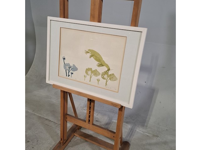 Afbeelding in lijst, sonja van es, springende kikker 9/25, 1976 - afbeelding 4 van  10