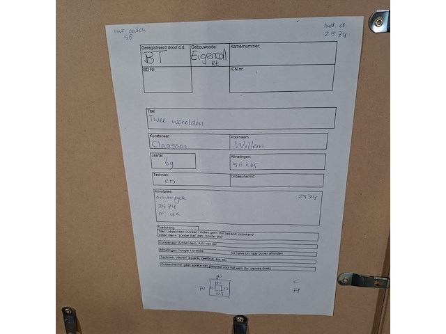 Afbeelding in lijst w.h. claassen, twee werelden, 1969 - afbeelding 9 van  9