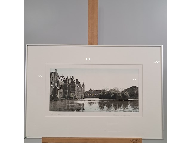 Afbeelding in lijst, wim bettenhausen, hofvijver in tegenlicht 26/42, 1995 - afbeelding 1 van  8