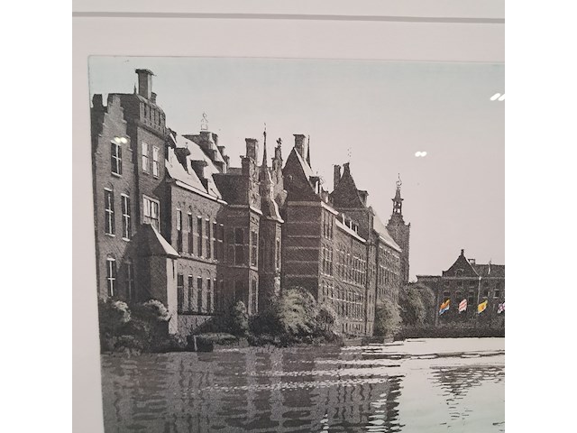 Afbeelding in lijst, wim bettenhausen, hofvijver in tegenlicht 26/42, 1995 - afbeelding 4 van  8