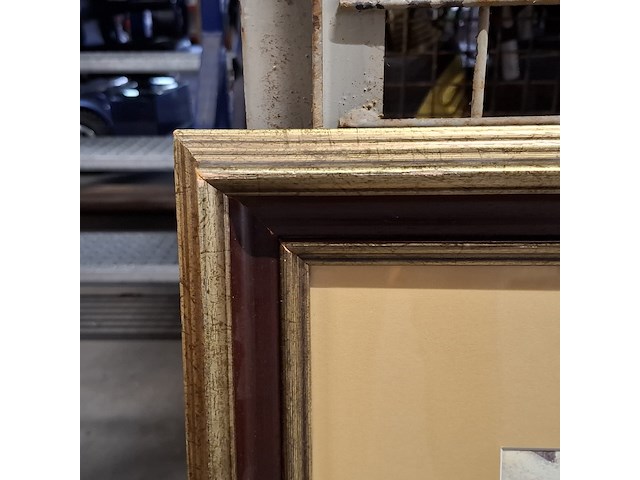 Afbeelding michelangelo "creation of adam" in grote lijst - afbeelding 4 van  6