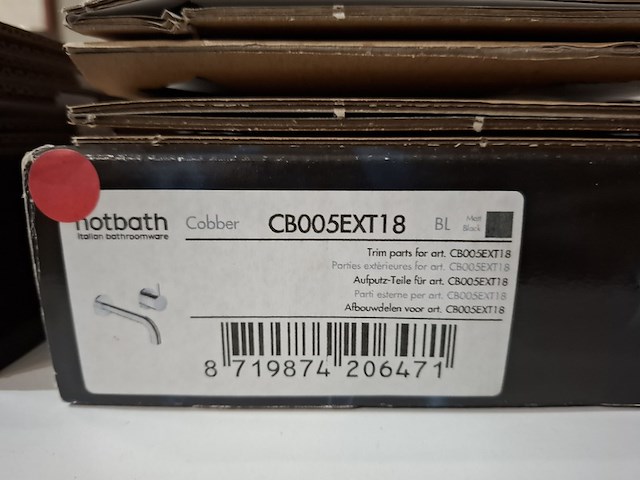 Afbouwdeel inbouwkraan hotbath, cobber, mat zwart - afbeelding 4 van  4