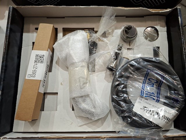 Afbouwdeel v. douche/bad mengkraan hotbath, cobber, zwart chroom - afbeelding 1 van  3