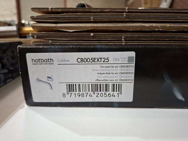 Afbouwdelen inbouwkraan hotbath, cobber, geborsteld nickel - afbeelding 3 van  3