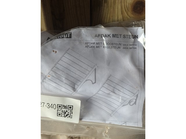 Afdak met steun hillhout - afbeelding 3 van  3