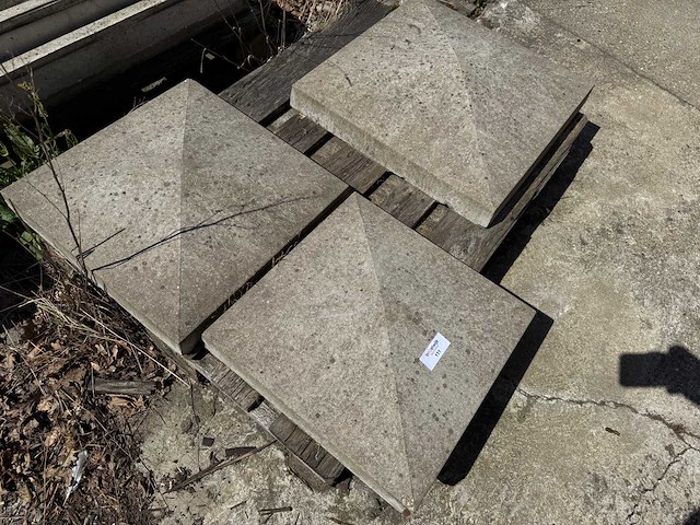 Afdekkap - hout betonschutting - afbeelding 2 van  2