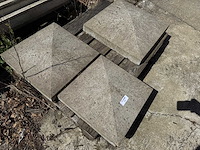 Afdekkap - hout betonschutting - afbeelding 2 van  2