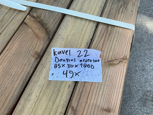 Afdeklat douglas 85x30x1800 mm (49x) - afbeelding 4 van  4