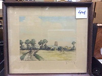 Afdruk getekend - afbeelding 1 van  3