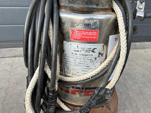 Afec fs-1500s vuilwaterpomp 230v - afbeelding 2 van  4
