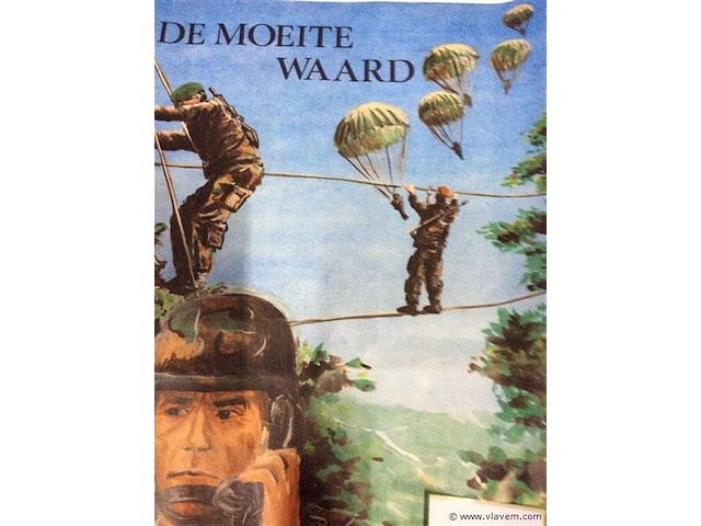 Affiche dienen bij het regiment para-commando - afbeelding 2 van  2