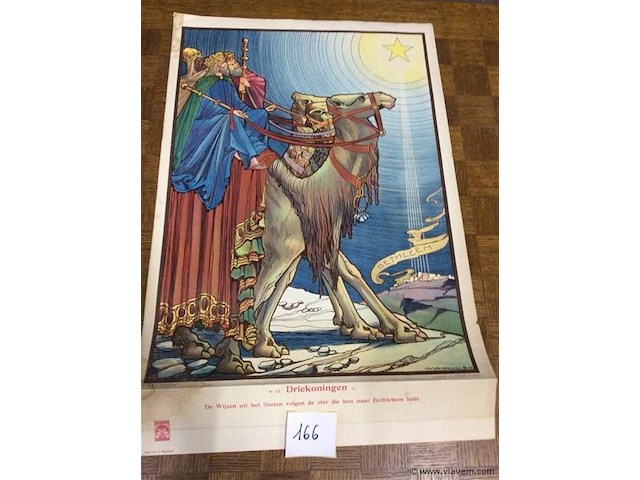 Affiche driekoningen chromolito - afbeelding 1 van  2