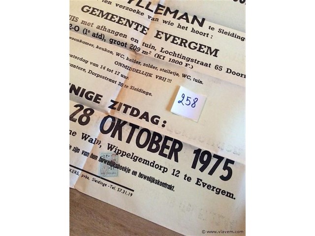 Affiche verkoop woonhuis - afbeelding 2 van  3