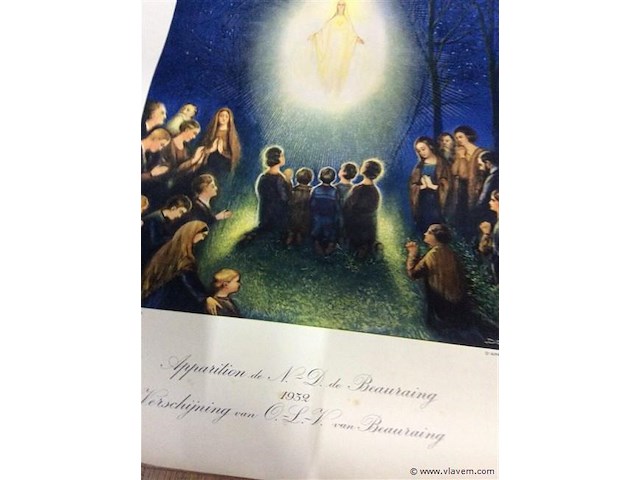 Affiche verschijning van olv van beauraing 1932 - afbeelding 2 van  2