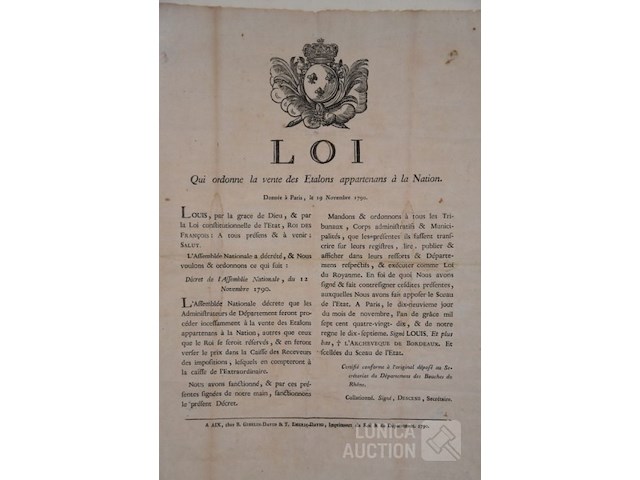 Affiche wet tekst uit 1790 - afbeelding 2 van  4