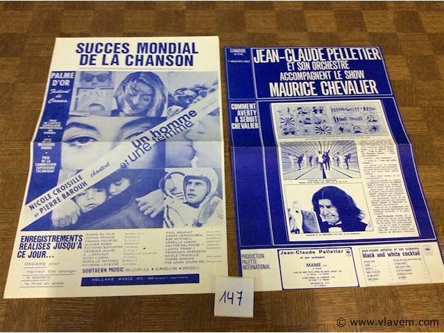 Affiches succes mondial de la chanson … - afbeelding 1 van  3