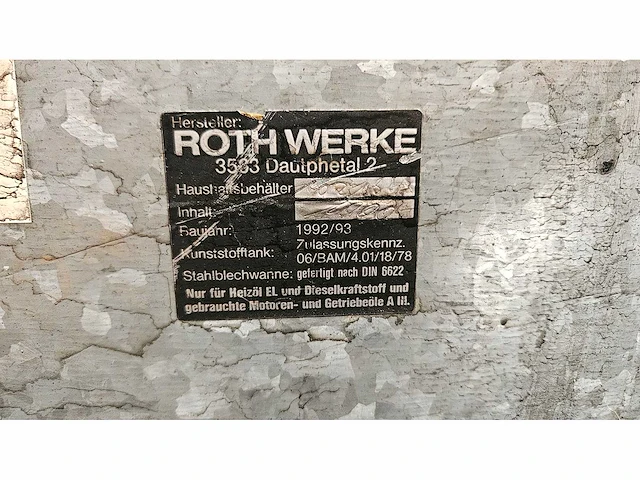 Afgewerkte olie tank 1000l enkelwandig staal - afbeelding 3 van  4