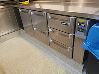 Afinox - rvs horeca koelwerkbank met 1 deur en 5 lades - afbeelding 1 van  5